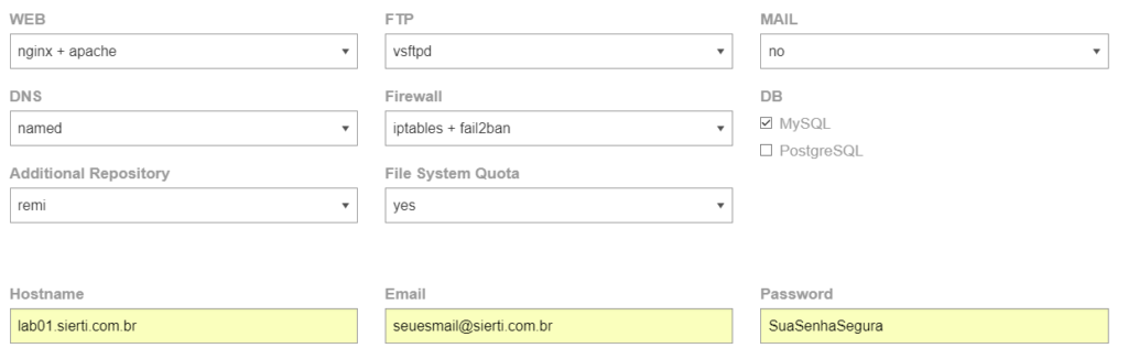 VestaCP - Alternativa Web Host Otimizado 3 Serviços básicos VestaCP